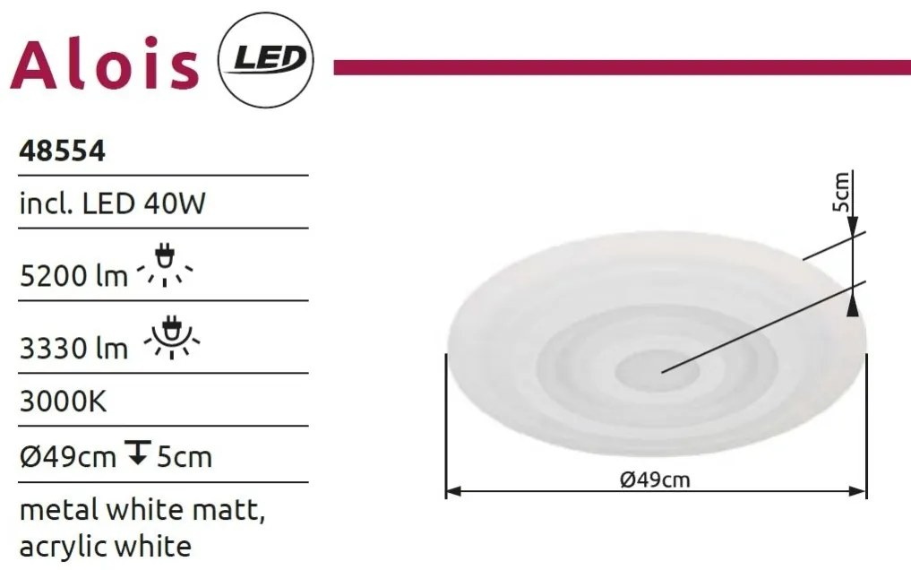Plafoniera LED design slim ALOIS