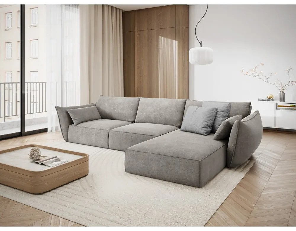 Colțar gri deschis (pe partea dreaptă) Vanda – Mazzini Sofas