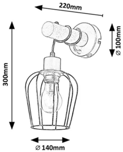 Aplică FABIAN 1xE27/40W/230V Rabalux 5244