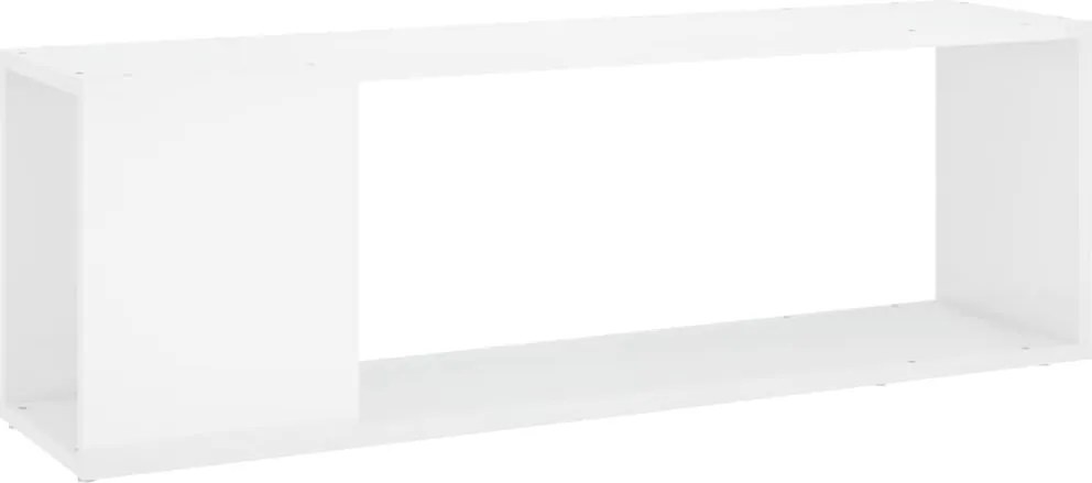 vidaXL Comodă TV, alb extralucios, 100x24x32 cm, PAL