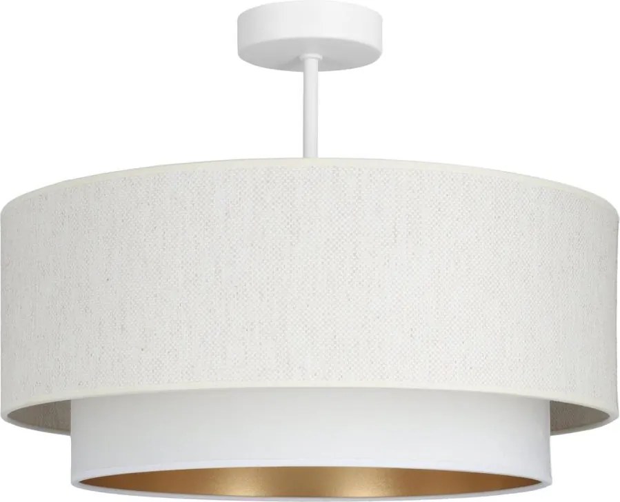 Lustră aplicată NATIA, 1xE27/60W/230V, Ø 45 cm, albă