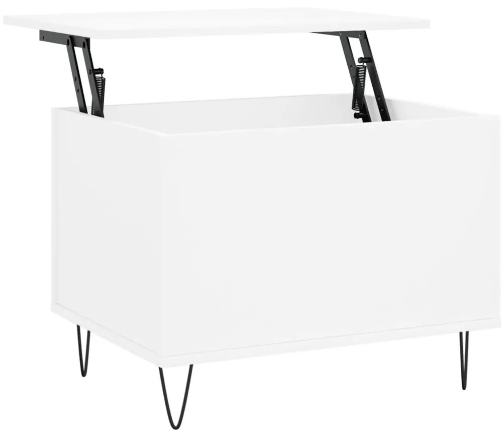 vidaXL Măsuță de cafea, alb, 60x44,5x45 cm, lemn prelucrat