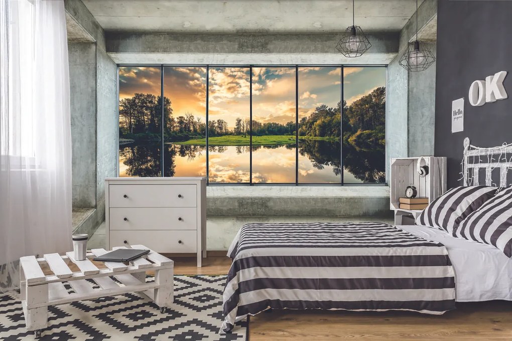 Fototapet - Privie spre lac (152,5x104 cm)