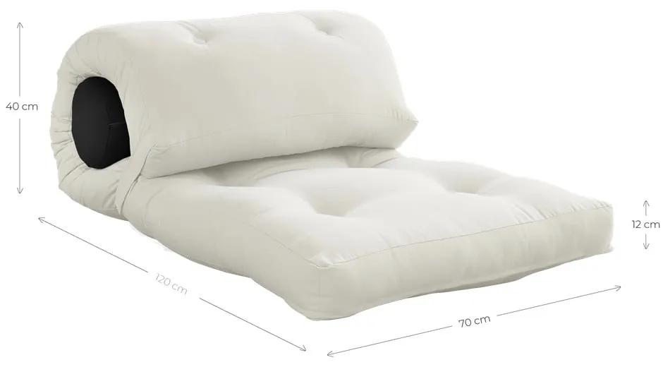 Saltea futon gri/bej 70x200 cm Wrap Linen Beige/Dark Grey – Karup Design