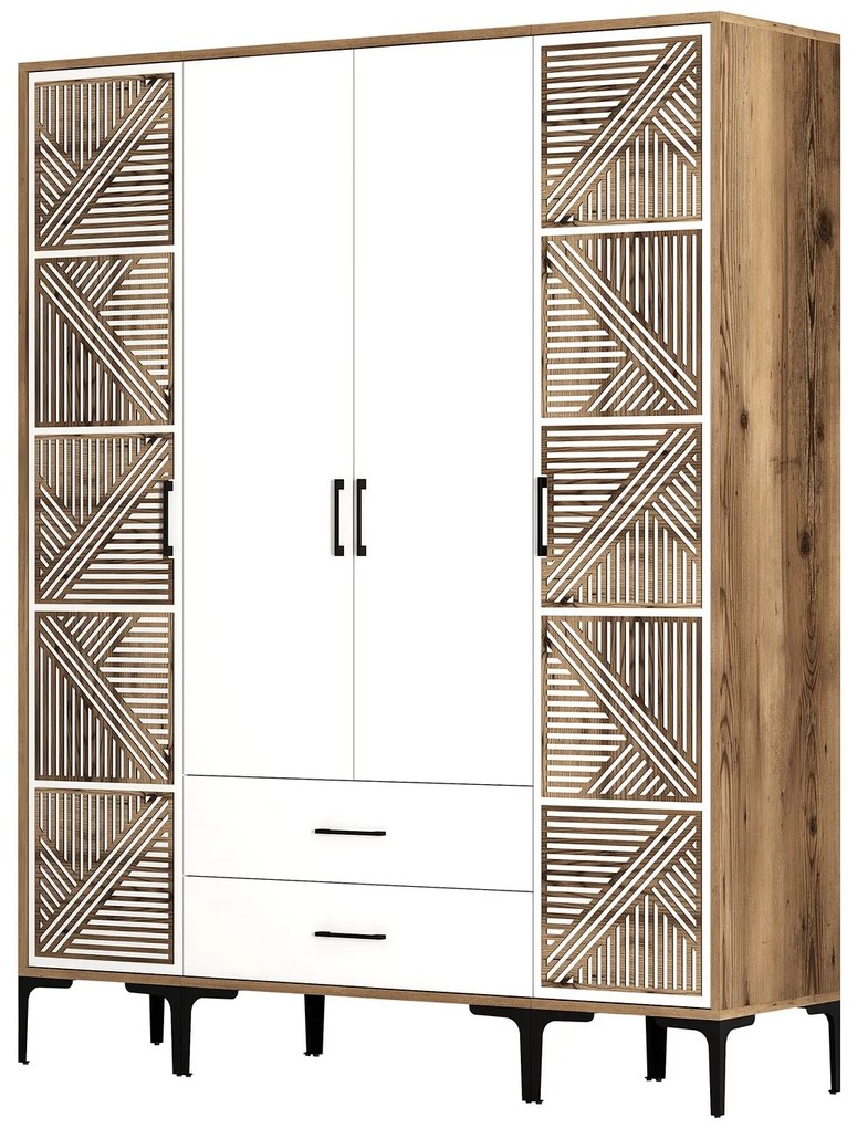 Dulap de haine Kiara PTP (Nuc + Alb). 1088477