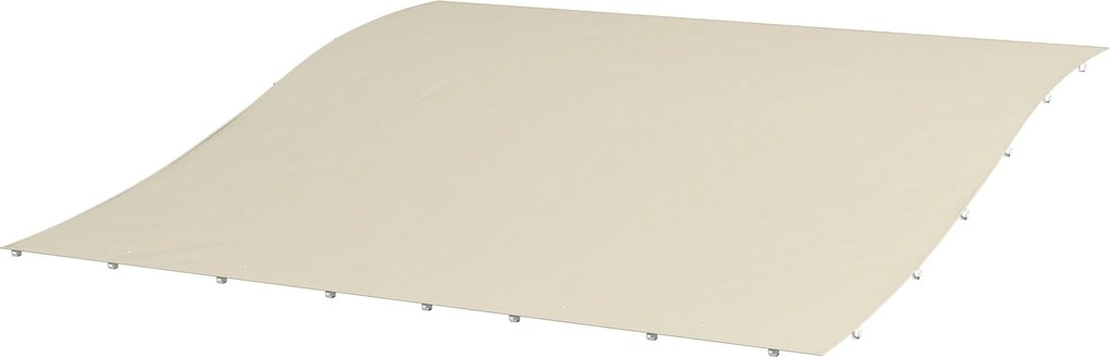 Outsunny Copertină Pergolă Rezervă, Orificii Scurgere 2.5x3m, Protecție UV, Bej | Aosom Romania