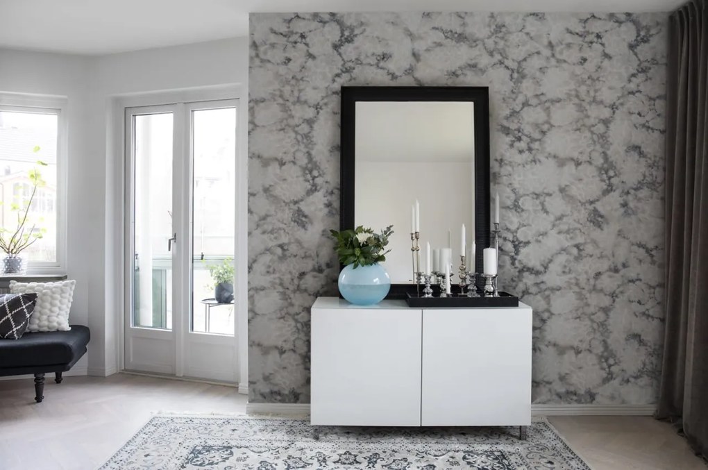 Fototapet, Flow, White, Rebel Walls