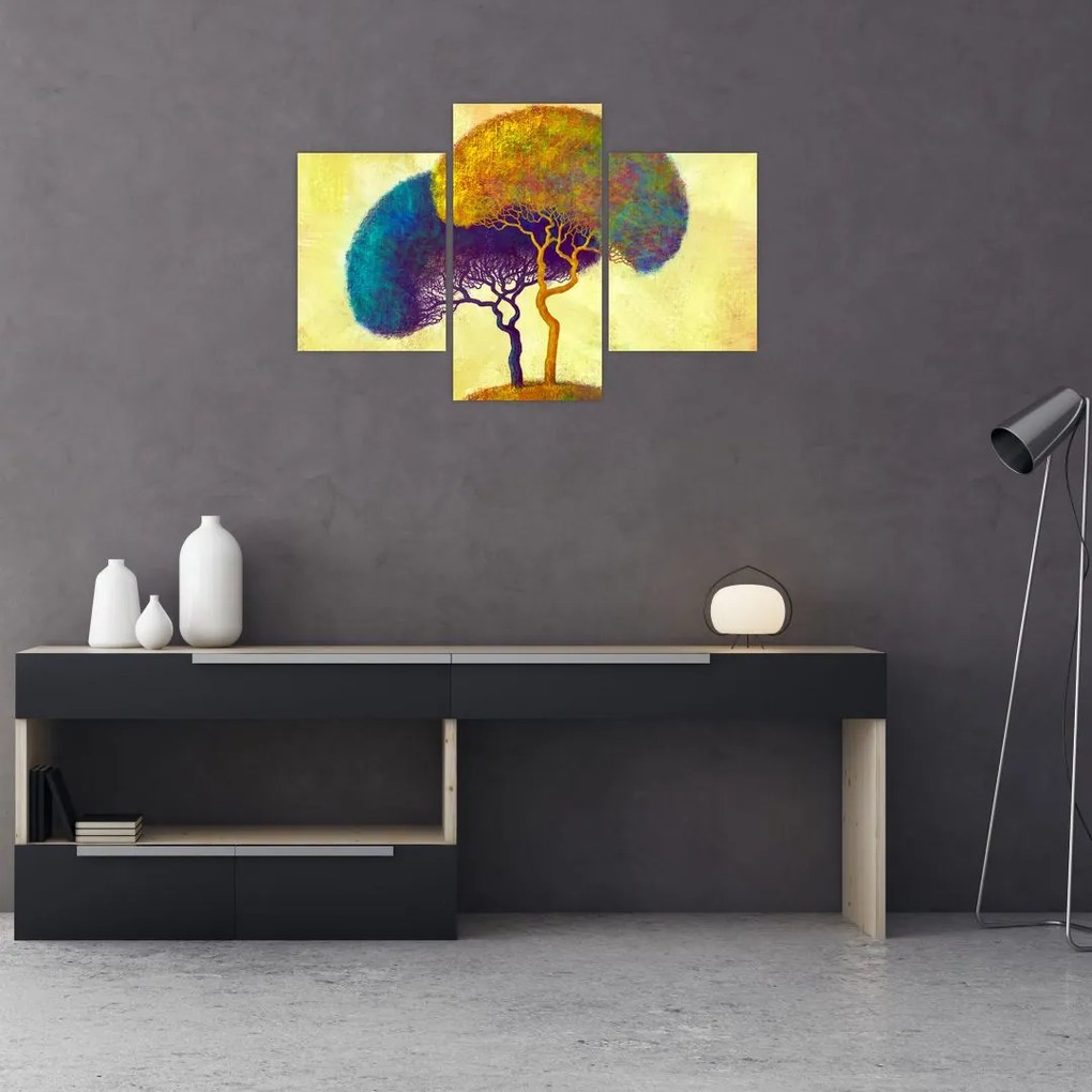 Tablou - Copaci în deal (90x60 cm)