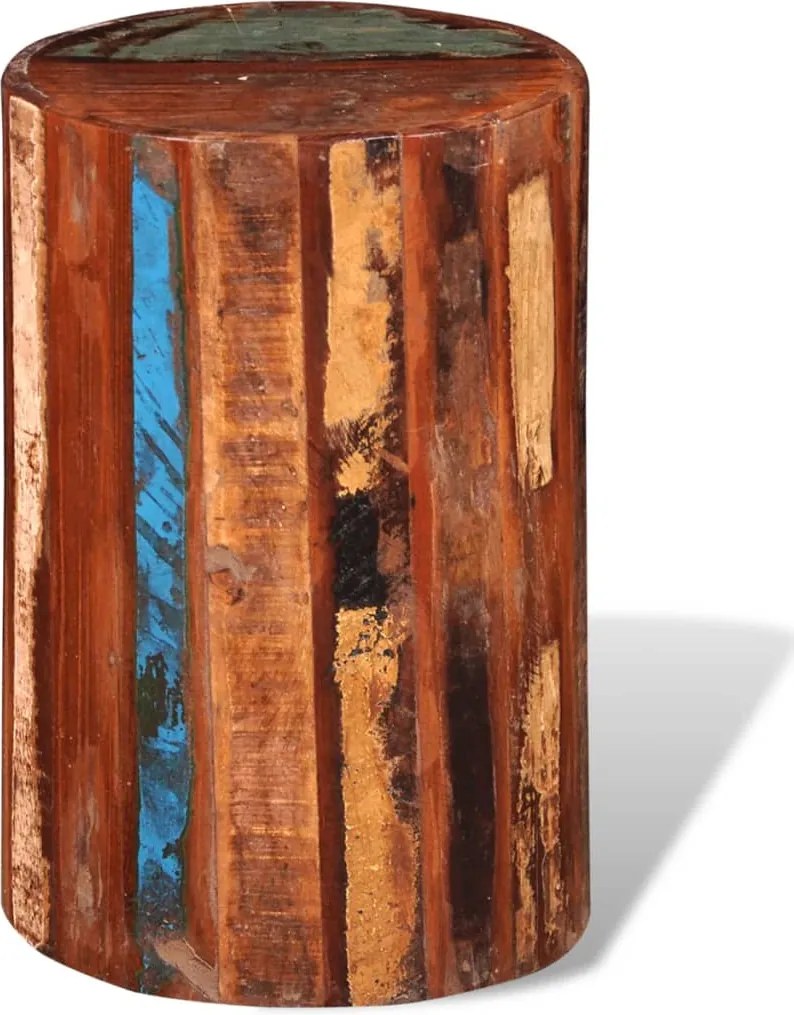 vidaXL Taburet, lemn masiv reciclat
