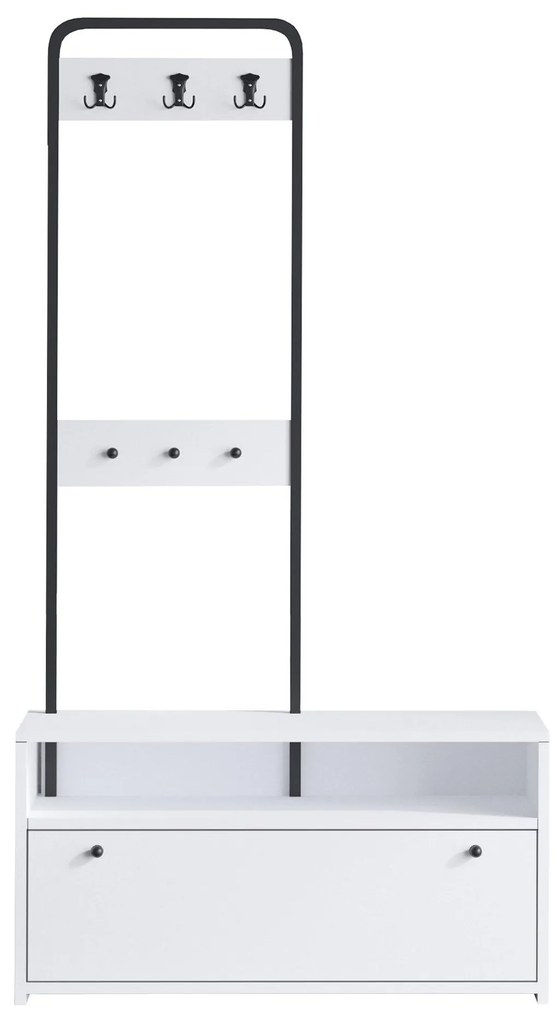Mobilier hol Alicia (Alb + Negru). 1088276