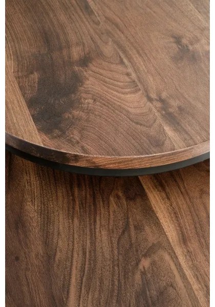 SET 2x Masă de cafea OREO pr. 43/53 cm negru/nuc