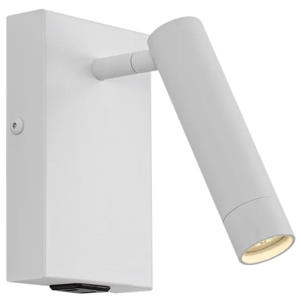 Lampă de perete modernă albă reglabilă cu USB-C - Croft