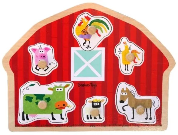 PUZZLE DIN LEMN - CASUTA ANIMALUTELOR - BARBO TOYS (BAR6370)