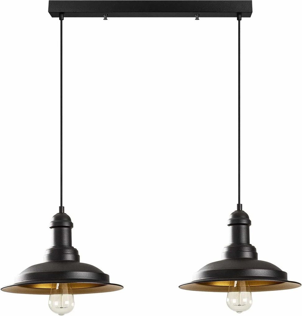 Lustra SAGLAM 3776, negru, metal, 62x30x38-128 cm