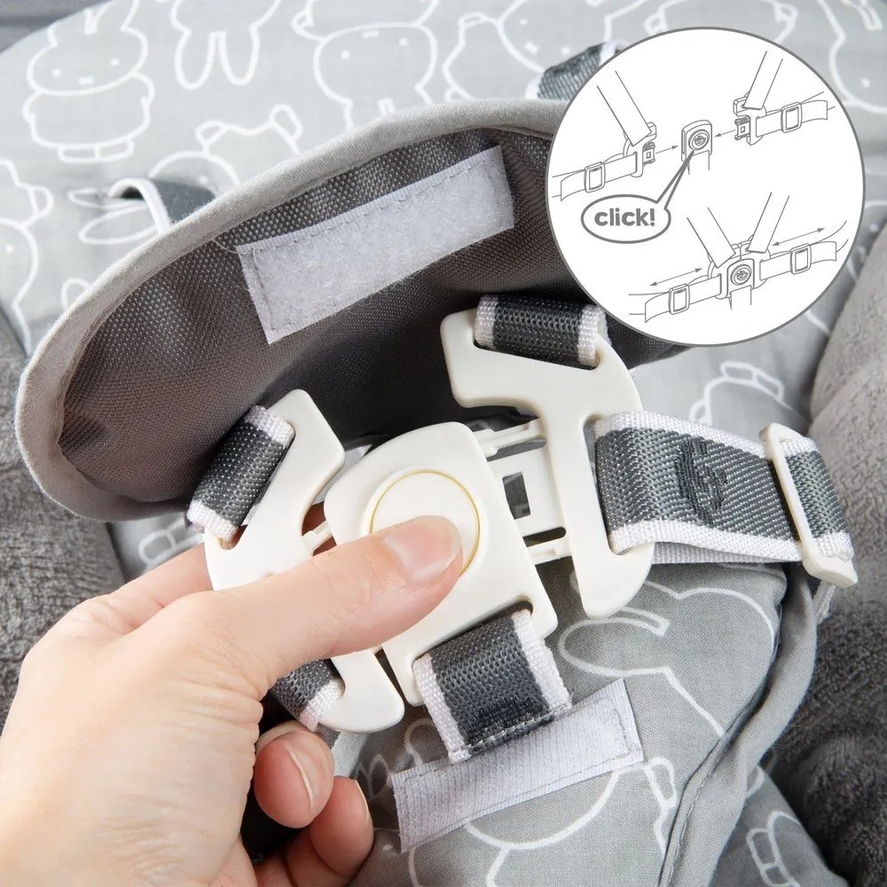 Scaun de masă pentru bebe taupe Miffy – Roba