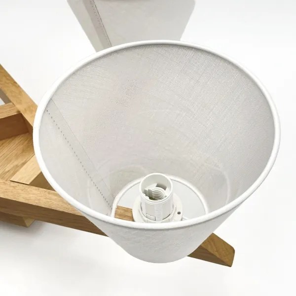 Lustră aplicată Brilagi ANTHONY 5xE14/40W/230V stejar/alb