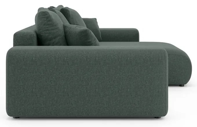 Colțar verde închis extensibil/cu spațiu de depozitare (cu colț variabil) Luma – Ropez