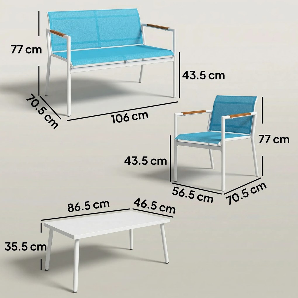 Outsunny canapele terasă relax metal | Aosom Romania