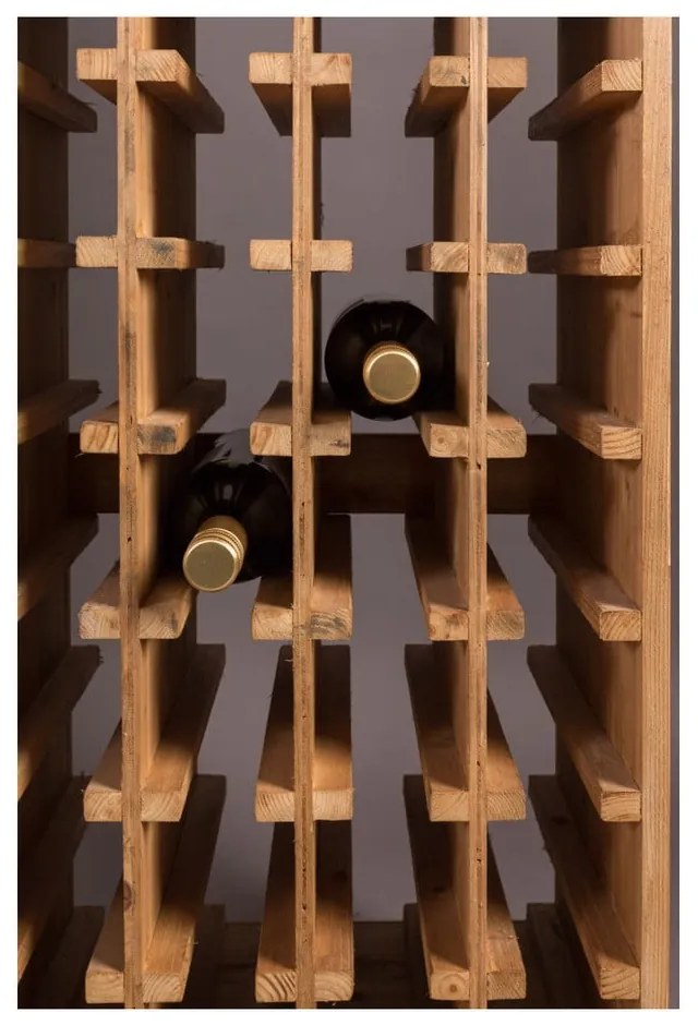 Dulap vinotecă maro din lemn de brad număr de sticle 28, 43,5x118,5 cm Claude – Dutchbone
