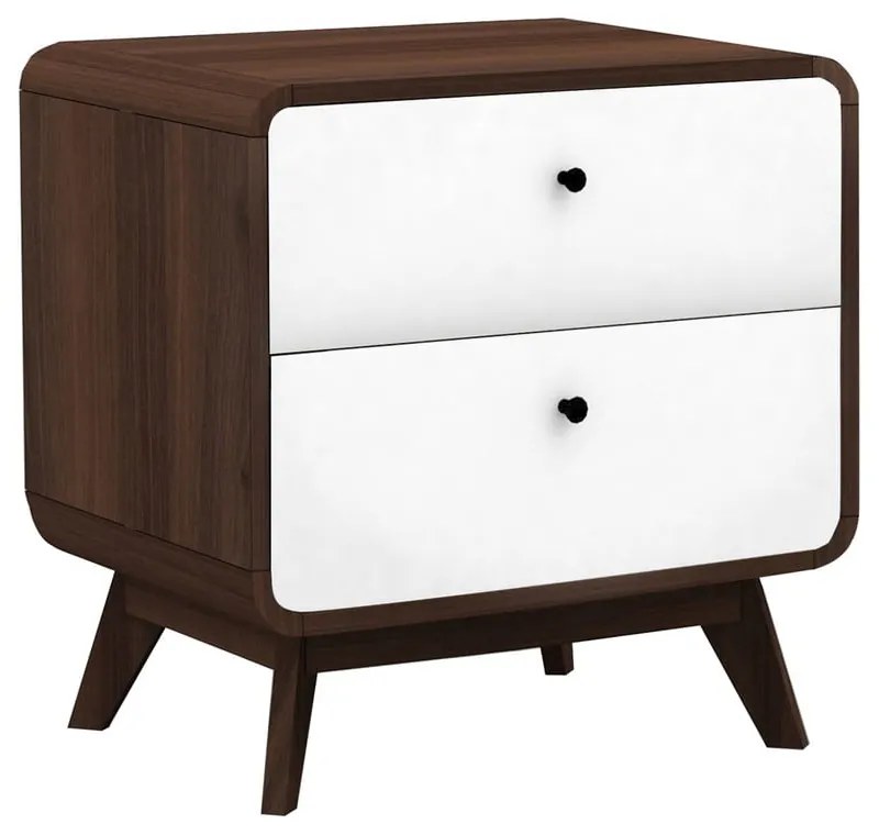 Noptieră albă/în culoare naturală Cassie - Støraa