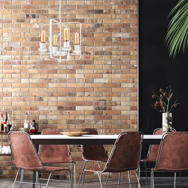 Lustră pe lanț CEDRIC II 4xE27/60W/230V albă