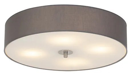 Plafoniera rustica gri 50 cm - Drum