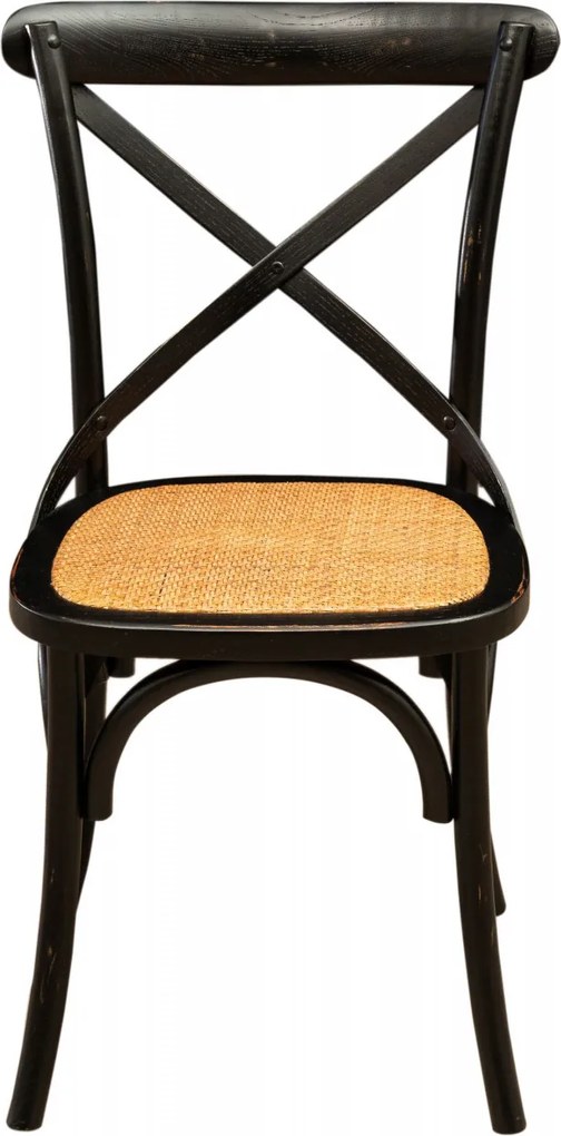 Scaun Thonet din lemn masiv si sezut din ratan