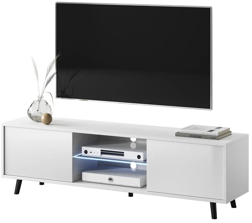Masă TV Leiros (cu iluminat) (alb). 1098628