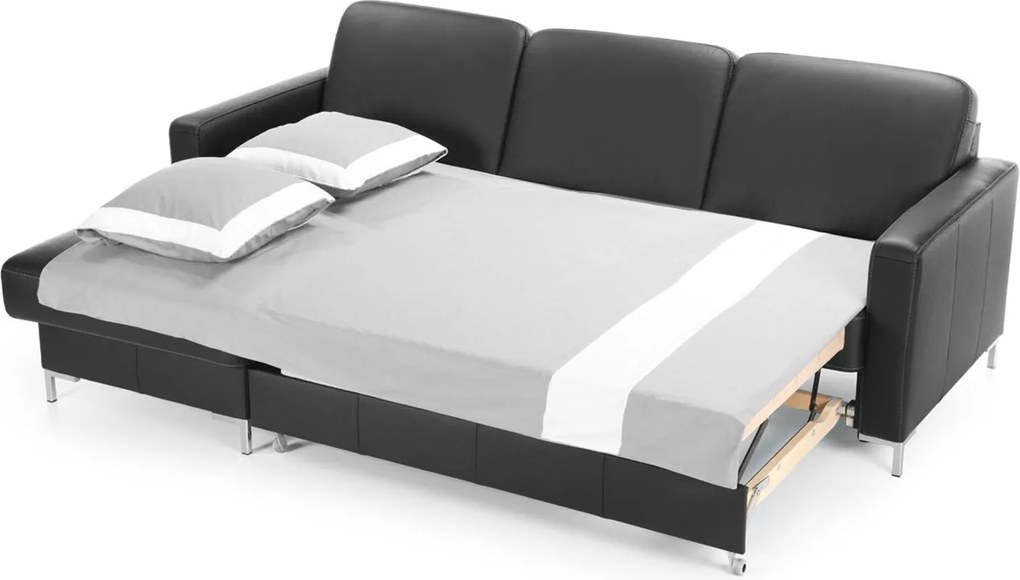 Colțar lemn masiv BASIC, 232 × 85 × 165 cm - Stânga