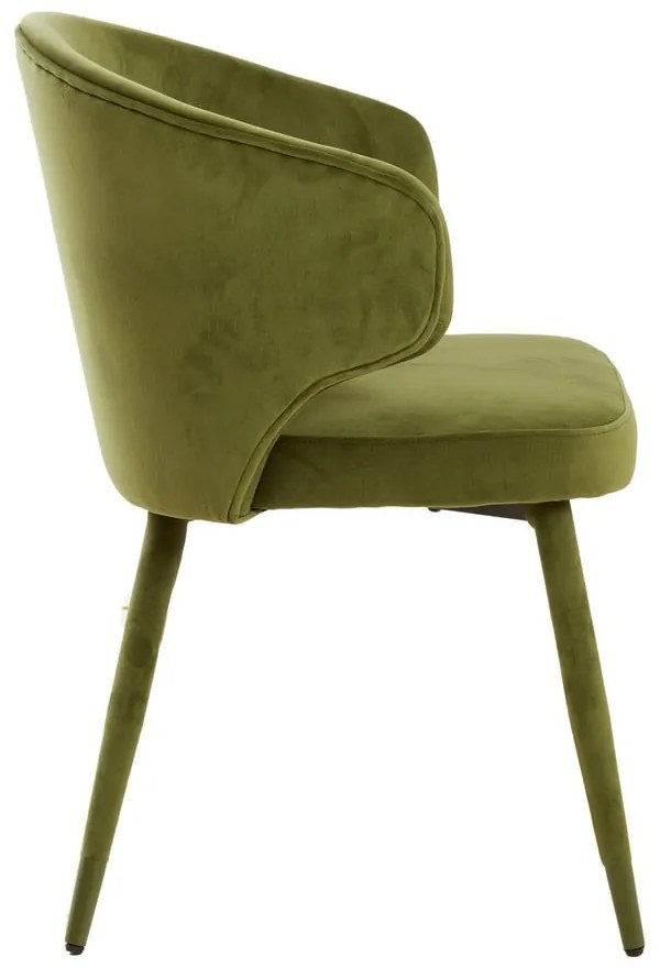 Set de scaune de sufragerie verde 2 buc. tapițat Kosaka – Light &amp; Living