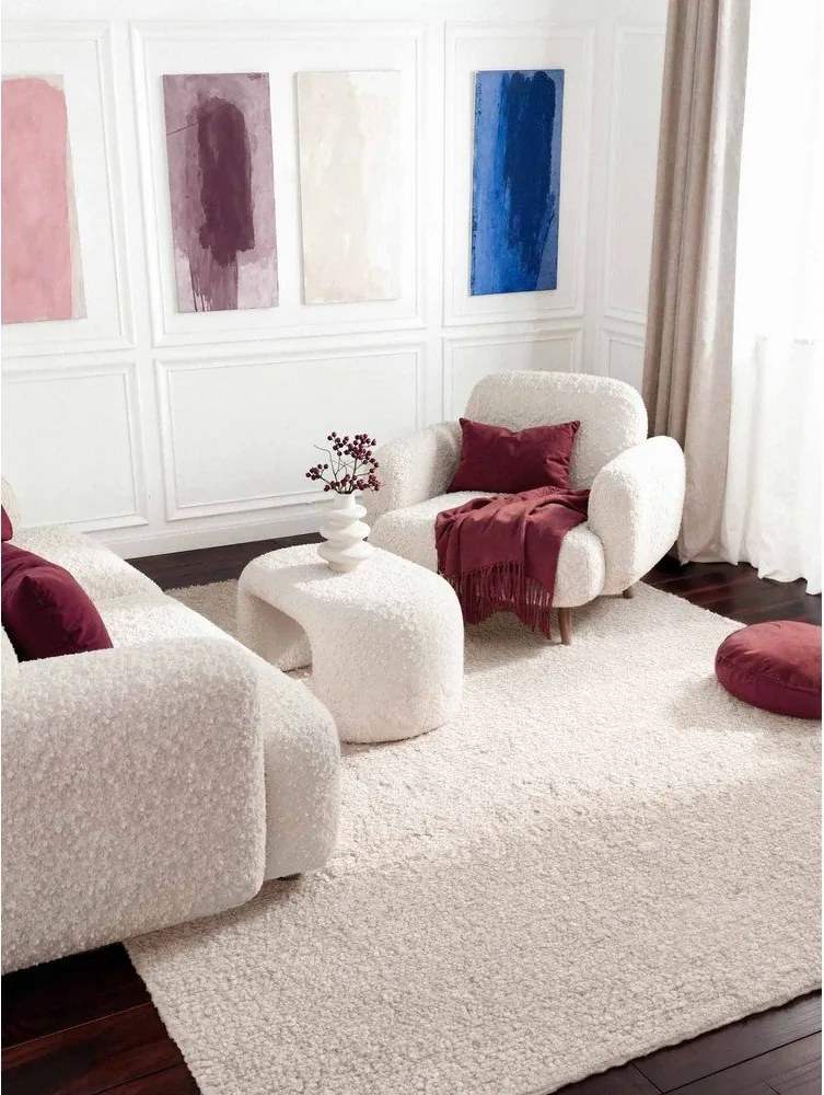 Covor fildeș țesut manual din material bouclé 120x170 cm Notting Hill Portobello – Ted Baker