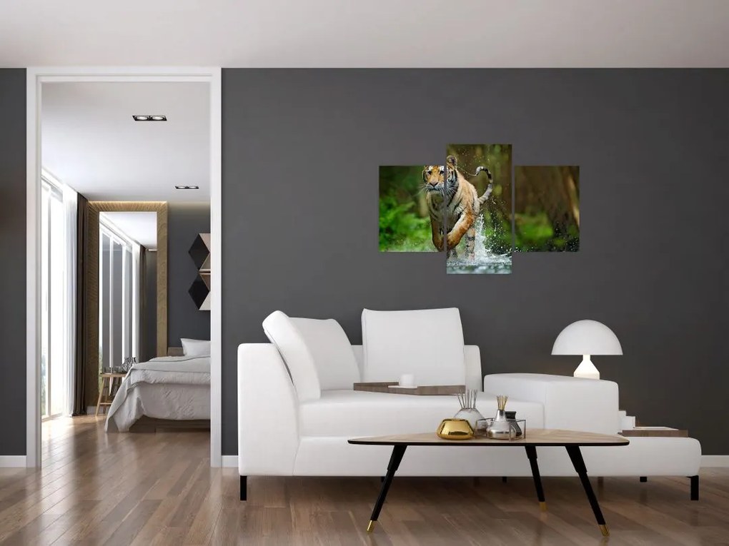 Tablou cu trigrul fugind (90x60 cm)