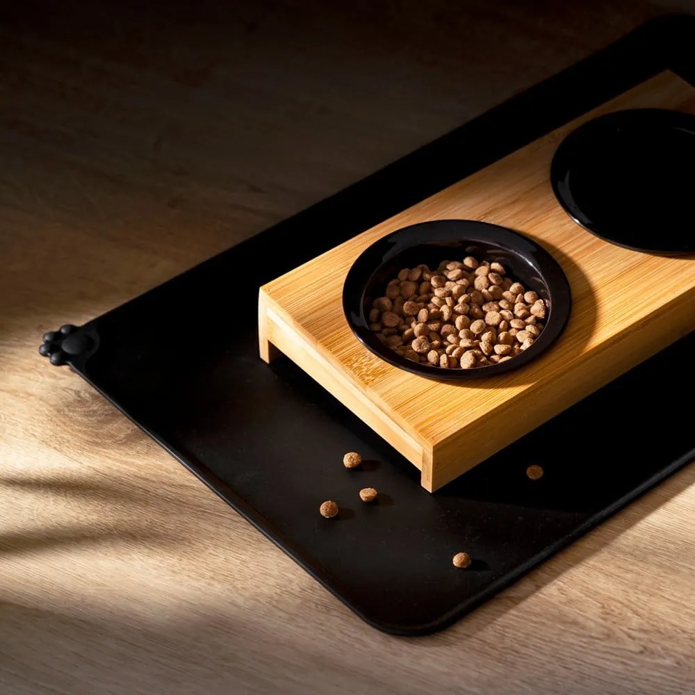 Bol cu suport pentru câini, din bambus ø 16 cm – Love Story