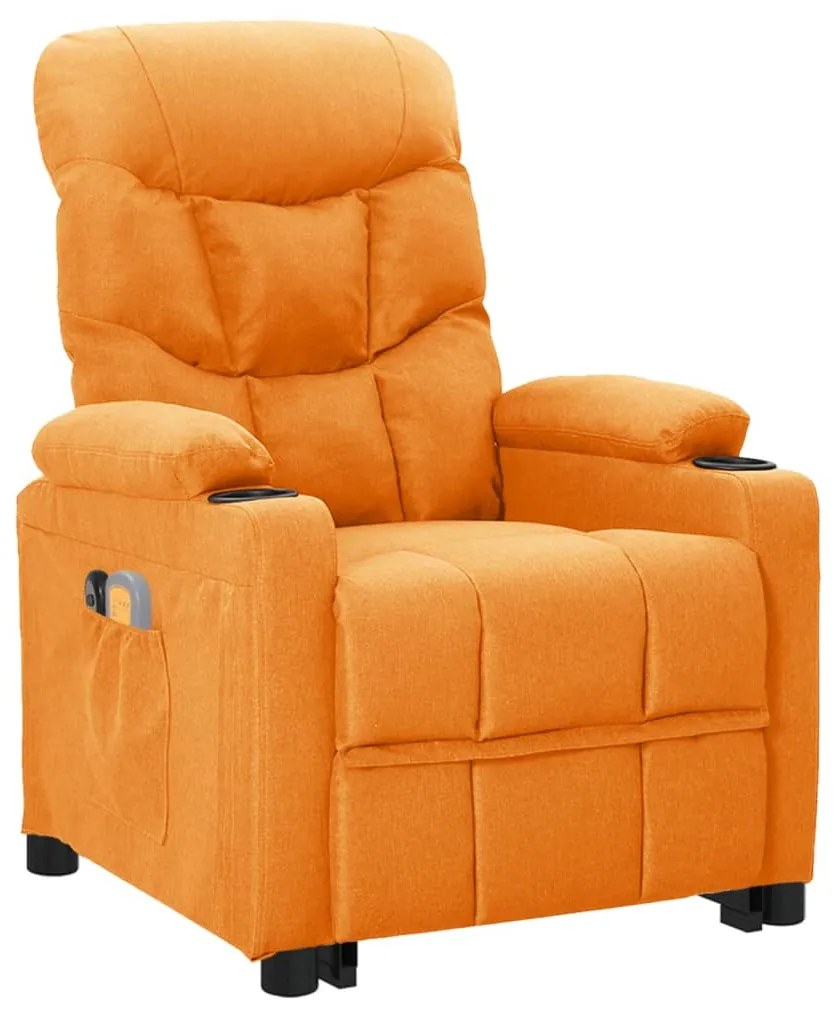 3143300 vidaXL Fotoliu de masaj cu ridicare, galben, material textil
