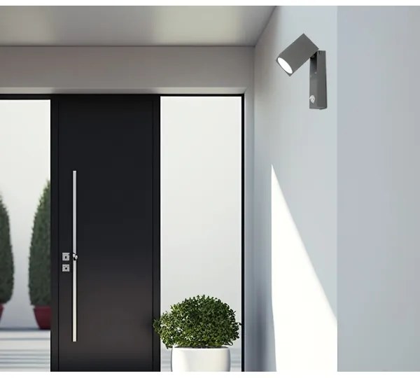 Aplică de exterior cu senzor QUAZAR 1xGU10/35W/230V IP44 gri