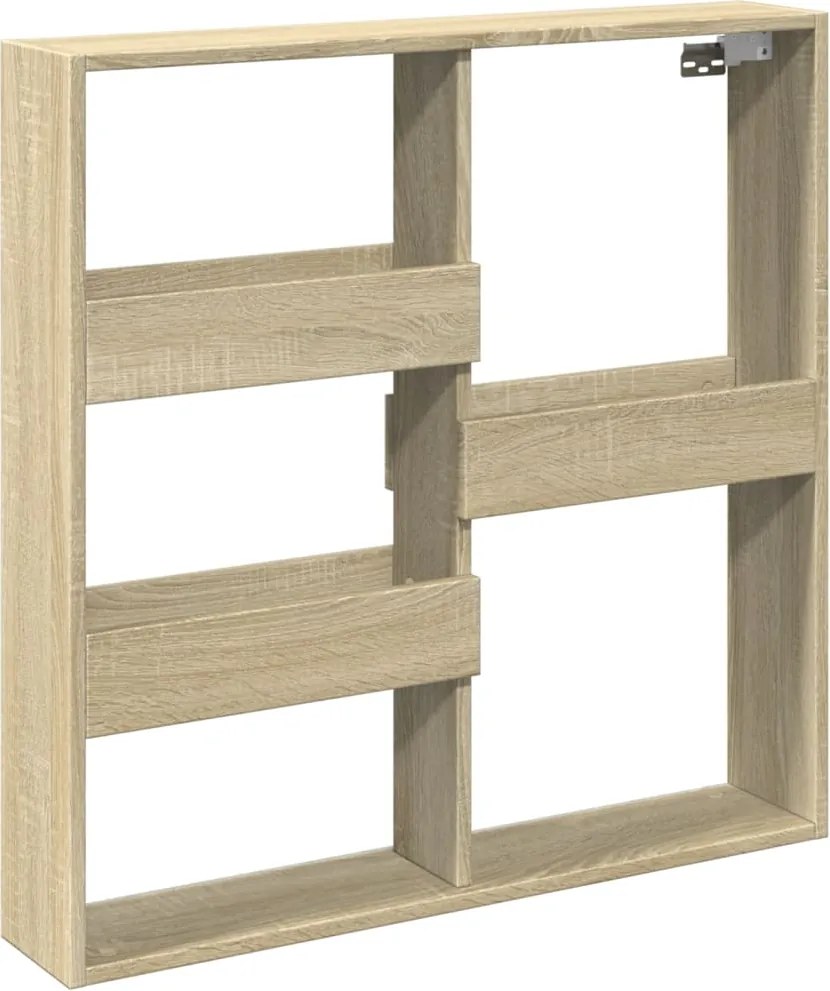 vidaXL Dulap de perete, stejar sonoma, 80x15x80 cm, lemn prelucrat