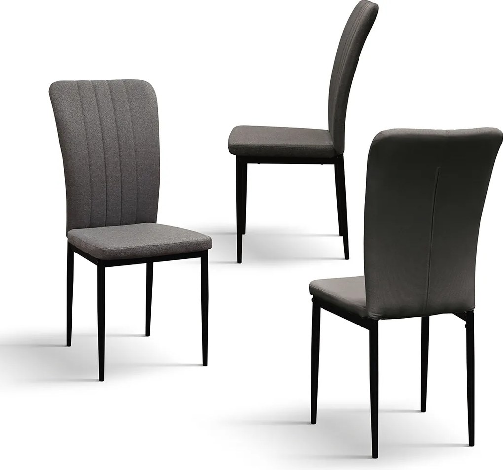 SET 6 Scaune Alto, tesatura ,structura metalica - STANDARD - GRI
