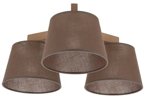 BRILAGI - Lustră LED aplicată LATTE SABIA 3xE27/15W/230V pin/maro