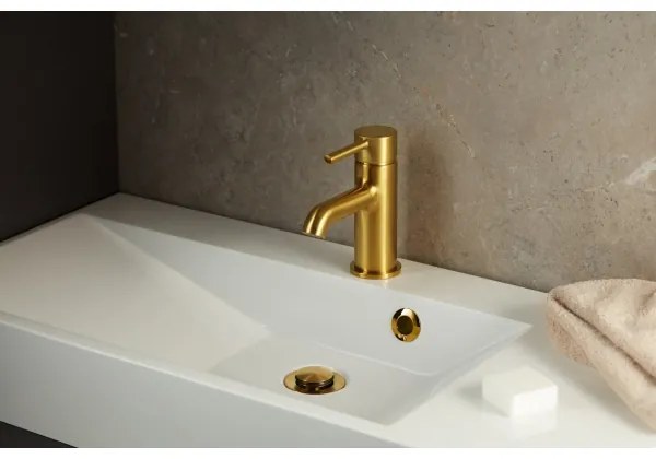 Baterie de lavoar + ventil KFA Armatura 5032-815-31 MOZA 15,2 cm auriu