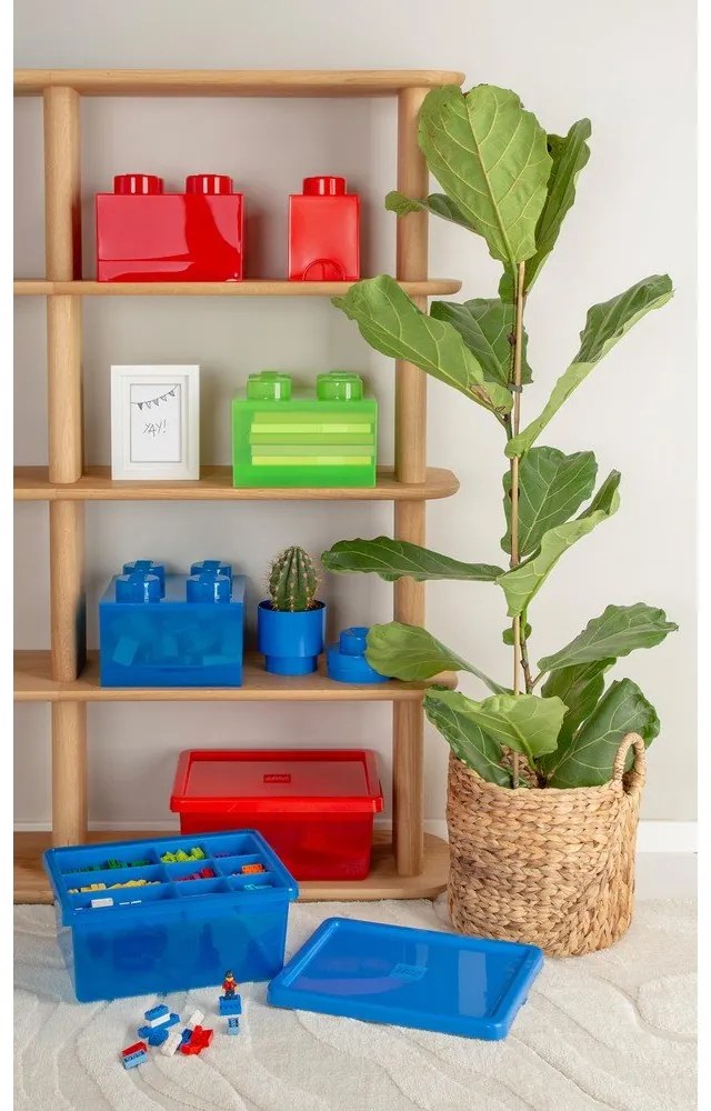 Cutie de depozitare pentru copii verde din plastic 25x25x18 cm – LEGO®