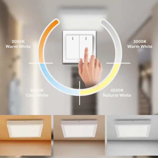 Plafonieră LED pentru baie Brilagi FRAME LED/24W/230V 3000/4000/6000K IP44 alb