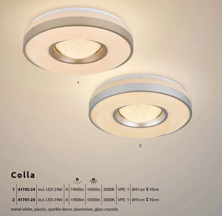 Plafoniera LED design modern COLLA 41741-24 GL
