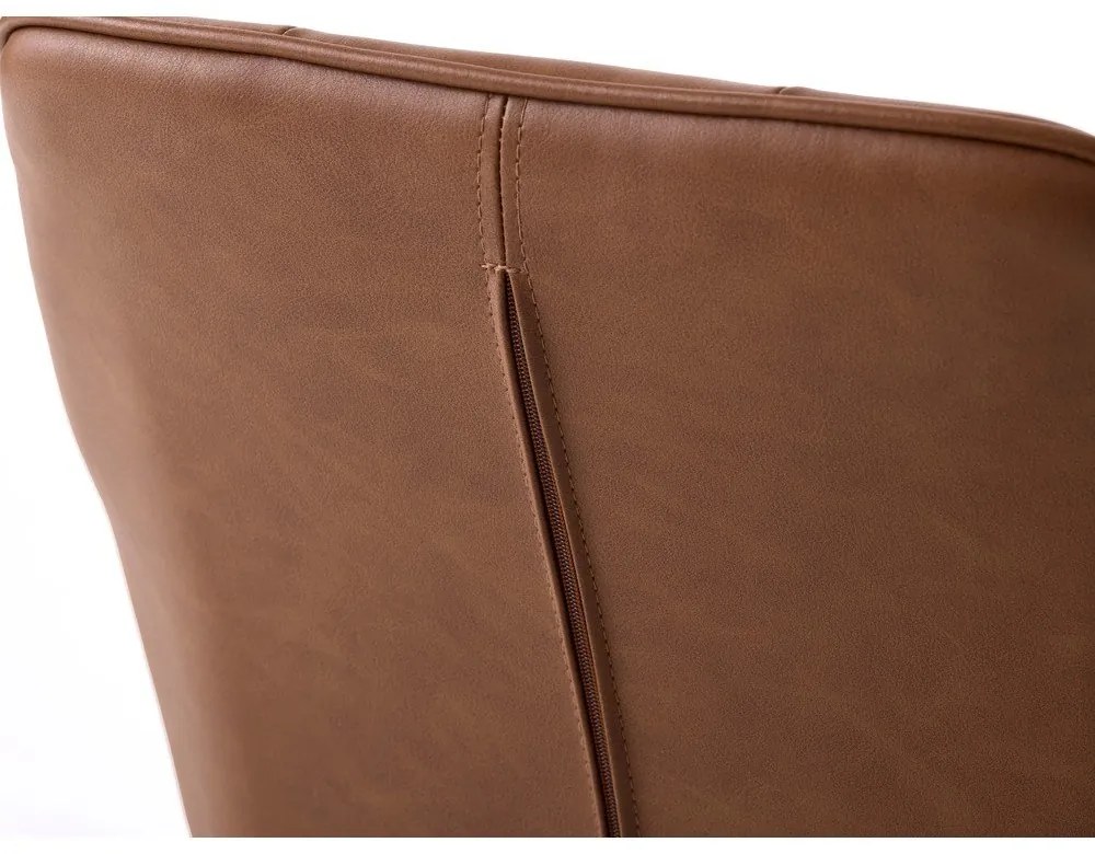 Set de scaune de sufragerie maro cu cotiere 2 buc. tapițat Nolan Square – Unique Furniture