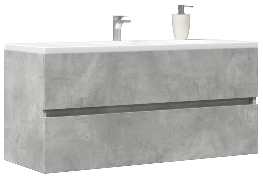 856251 vidaXL Dulap de chiuvetă, gri beton, 100x38,5x45 cm, PAL