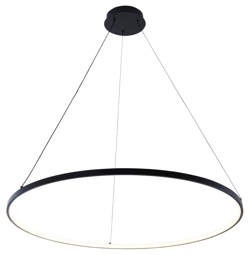 Lustra LED moderna design circular BRENO negru 80cm