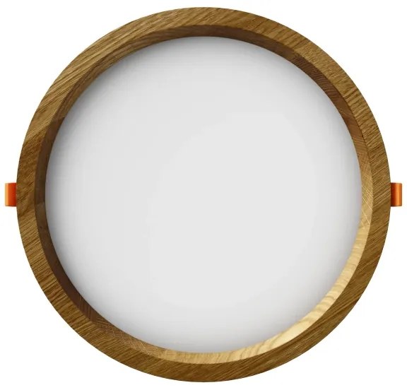 Corp de iluminat LED încastrat RONDO LED/18W/230V 3000K d. 26 cm lemn masiv stejar APLED