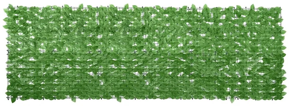 vidaXL Paravan de balcon, frunze verde închis, 300x100 cm