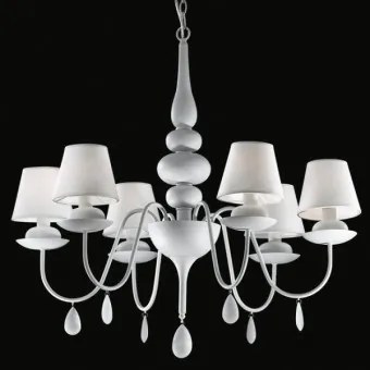 Lustra clasica 6 becuri E14 BLANCHE 035581 IDEAL LUX