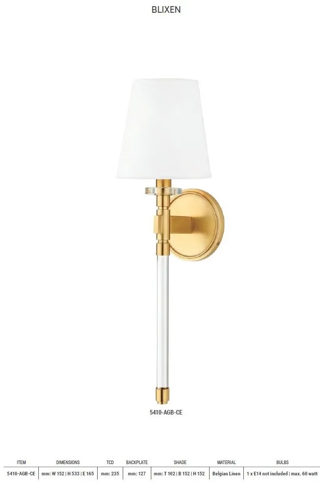 Aplica de perete design modern BLIXEN