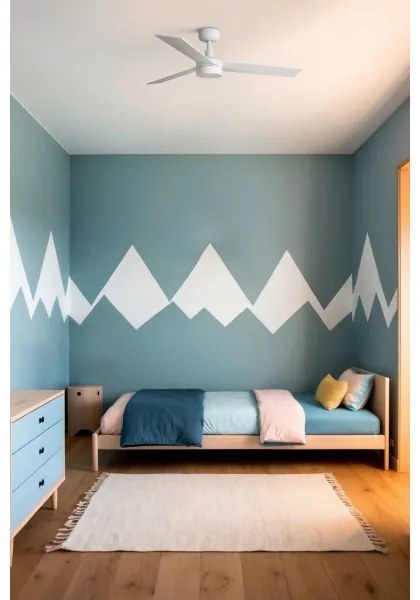 Ventilator LED dimabil FARO 34295WT-1TW RUDDER S 18W/230V alb/bej d. 106 cm WT + telecomandă